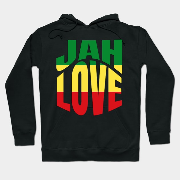 Jah Love Rasta Lion Reggae Rastafari Hoodie by Merchweaver